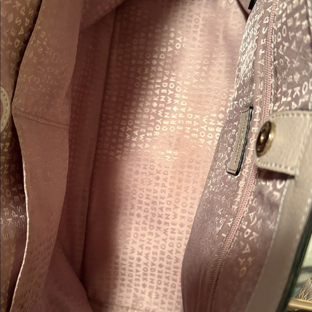 Kate Spade Beige Leather Tote - Picture 6 of 10